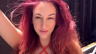 Italian Long hair big boobs Stepmom Artemisia Love smoking session outdoor