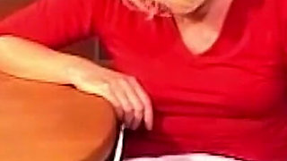 Mature Blonde Fingered Over Bowl Till Squirting Explosion