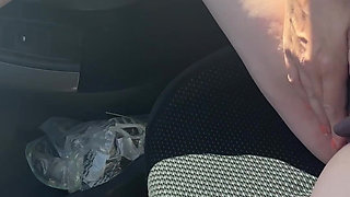 Wife Slut Woman Fountain in Car