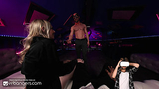 VR Bangers: Busty Blonde Wants Anal in A Hardcore Threesome With Two Huge Dicks pt.2
