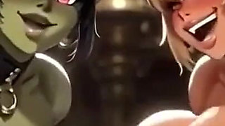 Funny Boobs with Demons, Ai Animation