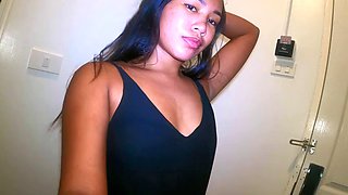 Petite Hairy Asian Amateur Teen Facesitting POV!