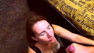 Amateur Redhead MILF First Facial Cumshot Compilation - Big Natural Tits