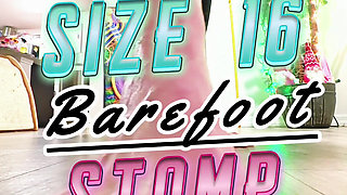 67 Giantess Size 16 Barefoot Stomp Destruction in Slow Motion