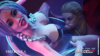 Futa sexy animation with sex toys