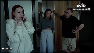 Stepmom And Stepsister Share Bed With Stepson In Wild Hotel Fuck (feat. Ghomestory)