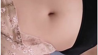 Sexy Asian College Student Playing Her Belly Button