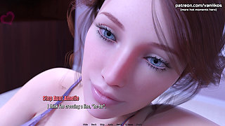 Hot Stepaunty MILF with Big Tits Lets Stepnephew Rub Her Wet Pussy with His Big Cock - Heart Problems - Taboo Hentai Game