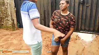 Amateur BBW Ebony BFFs Strip  Lick Pussy In Front Of An American Tourist