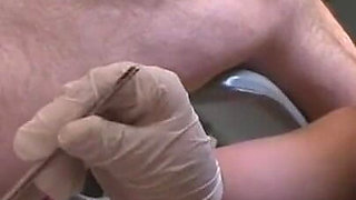 Humiliating small penis pinching