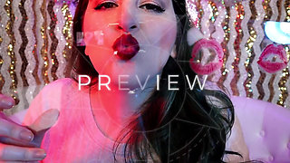 Dark Lipstick Kisses Asmr