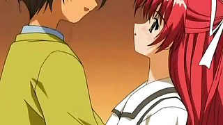 fiery red haired anime girl