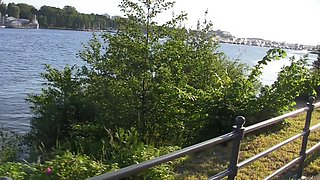 Anjelica in outdoor amateur sex scene with a gal sucking dick