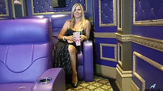 Classy Blonde Mature MILF Velvet Skye Gushes While Masturbating in High Heels
