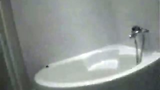Mikka and Zinka in the toilet