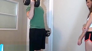 Slim smiley teen gets crazy fuck