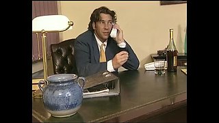 German Secretary Gets Hardcore Office Banging with Blowjob and Facial
