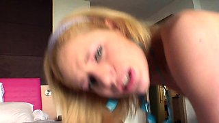 Skinny student teen pick up at the beach in holiday