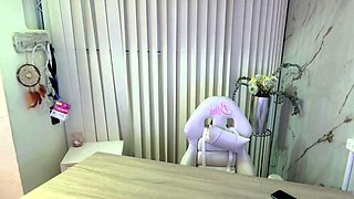 Amateur redhead masturbates then gives a blowjob