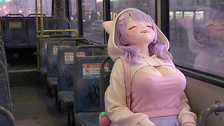 Shy Kawaii Hentai Girl, Alone on Bus