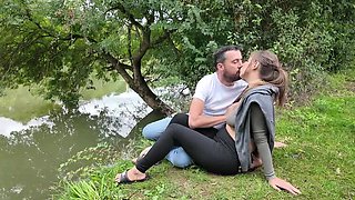 Hot MILF Banged by Ex Behind the Car - Outdoor Amateur Sex