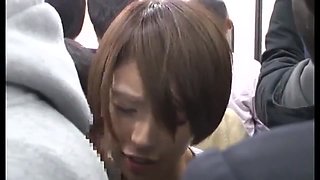 Japanese girl getting groped