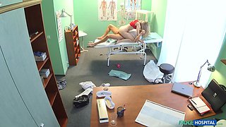 Blonde gets screwed all over the office by randy doctor - faux polyclinic