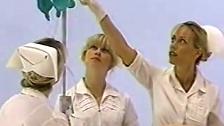 Nurse giving male enema