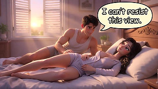 Young Man and Beautiful Woman Share Passionate Secret Encounters at Home (ai Generated)