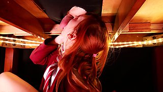 Blue Balls Ready To Explode On Redhead Schoolgirl