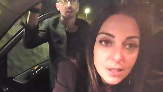 Busty Amateur MILF Banged Outside - Huge Tits Blowjob In Italian