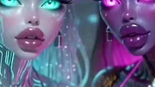 Beautiful Aliens Kiss on Nice Music, Ai Animation