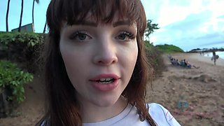 You fuck Aliya on the beach a bit.