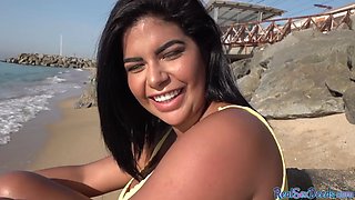 Curvy Latina is attracted to outdoor sex in POV action