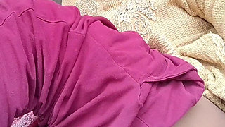 Desi Girl Masturbate with Brinjal and Moaning Loudly