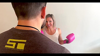 Boxer Lora Cross Breaks Nose and Gets a Nose Cast