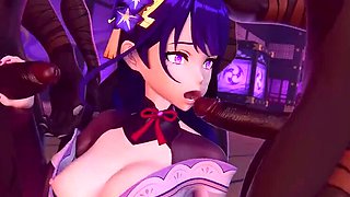 Raiden Shogun Gangbang Hentai - Hilichurl Fuck 4K Anime Sex Animation