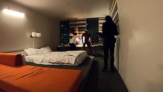 Amateur interracial web cam couple having a live sex show