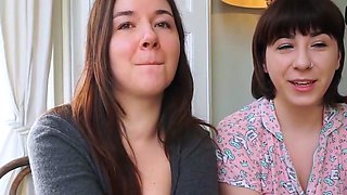 Romantic Point of view of two wooly brown-haired honeys
