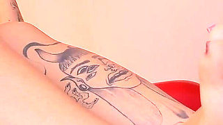 Beautiful Femdom Latina Tattooed Humiliates You in Spanish While You Look at Her Feet