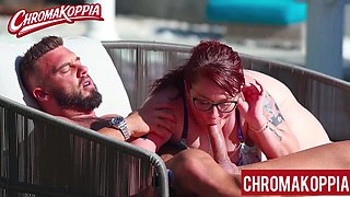 Redhead Outdoor Passion Explodes in Curvy BBW Anal Heat