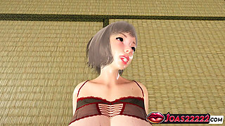 Ritsuko Stockings 3D Animation - Big Tits Massage Moans, Intense Pussy Fingering & Licking to Squirt in Uncensored Hentai