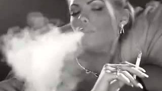 Blonde Smoking Cigarette 4 U 2 Cum Too