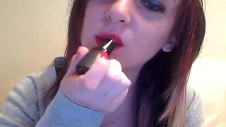 Hot Scottish Mistress Puts on Lipstick 2