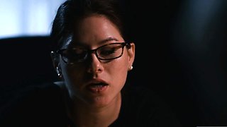 Busty babes licking pussies in the office