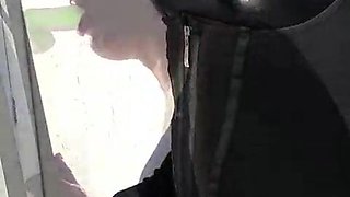 Sissy TRANSSEXUAL Kandi Superslut in Harness and Stilettos PMV