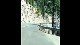 Hairy Man Masturbating Outdoors by the Road