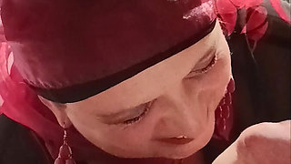 An Azerbaijani Woman in a Hijab Swallowed Sperm.