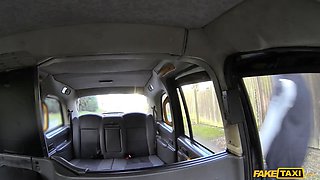 Alessa Savage creampied by her cab driving lover - faux taxi