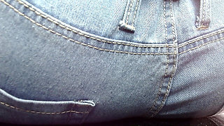 Tiny Neighbor Trampled in Denim Jeans and Ass Stifled Ignorant